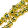 Handmade Millefiori Lampwork Beads Strands LAMP-G164-03H-1