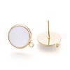 Brass Stud Earring Findings X-KK-S345-270C-G-1