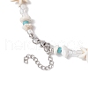 Starfish Synthetic Turquoise & Magnesite & Glass Seed Beaded Necklaces NJEW-JN05306-5