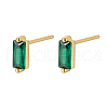 Cubic Zirconia Rectangle Stud Earrings FU7889-12-1