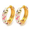 Rack Plating Brass Hoop Earrings EJEW-C102-46G-07-1