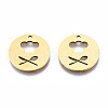 201 Stainless Steel Pendants STAS-Q240-034G-1