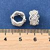 Column Brass Micro Pave Cubic Zirconia European Spacer Beads KK-L230-03S-2
