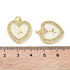 Brass Micro Pave Clear Cubic Zirconia Pendants KK-L213-015G-3