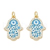 Brass Micro Pave Cubic Zirconia Pendants KK-U058-03G-1