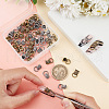 HOBBIESAY 60Pcs 2 Colors Leopard Head Alloy Cabochons MRMJ-HY0002-42-3