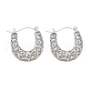 Brass Hoop Earrings for Women EJEW-G436-01P-4