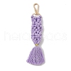 Handmade Macrame Nylon Thread Pendant Decorations HJEW-P019-06G-04-2