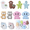 SUNNYCLUE 10Pcs 10 Style Silicone Beads SIL-SC0001-04-1