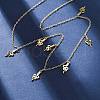304 Stainless Steel Snake Tassel Necklaces NJEW-R026-20G-1