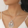 Hollow Zinc Alloy Dangle Earrings & Necklaces Sets FS-WG82BBD-01-3