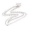 Alloy Double Layer Necklaces for Women NJEW-L123-01P-2