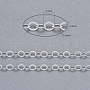 Brass Flat Oval Cable Chains CHC029Y-S-6