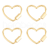 Unicraftale 4Pcs Brass Screw Carabiner Lock Charms KK-UN0001-98-1