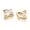 304 Stainless Steel Micro Pave Cubic Zirconia Charms STAS-N109-196G-2