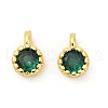 Brass Pave Cubic Zirconia Pendants KK-H204-03G-06-1