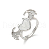 Heart with Wing Enamel Finger Rings RJEW-G337-05P-02-2