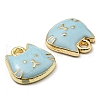 Golden Plated Alloy Charms ENAM-L042-01G-05-3