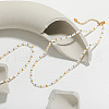 French Vintage Natural White Jade Bamboo & Stainless Steel Round Beaded Necklaces for Women KF2019-4