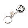 Stainless Steel Hollow Moon Cat Keychains KEYC-JKC00585-02-4