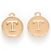 Golden Plated Alloy Enamel Charms ENAM-S118-06T-1