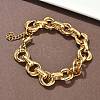 304 Stainless Steel Rolo Chain Bracelets for Women BJEW-S176-01G-A-1