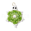 Glass Seed Beaded Pendants PALLOY-MZ00398-02-1