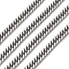 Tarnish Resistant Men's Jewelry Making 304 Stainless Steel Double Link Curb Chains CHS-A003C-1.2mm-1