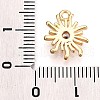 Brass Micro Pave Clear Cubic Zirconia Pendants KK-T075-25G-3