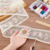 AHADERMAKER 15 Yards Polyester Embroidery Flower Mesh Ribbon SRIB-GA0001-11B-3