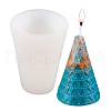Christmas Theme DIY Cone Candle Silicone Molds DIY-G049-07-1