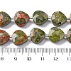 Natural Unakite Beads Strands G-P570-E06-02-5