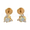 304 Stainless Steel Opal Stud Earrings EJEW-B143-01G-06-4