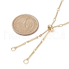 Brass Bar Link Chain Necklace Making AJEW-JB01188-01-3
