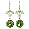 Glass Seed Beaded Dangle Earrings EJEW-MZ00322-2