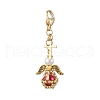 Angel Glass Pearl & Glass Seed Beaded Pendant Decorations HJEW-MZ00265-04-2
