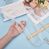 MAYJOYDIY US 1Pc Polyester Pleated Lace Trim with Gold Metallic Thread DIY-MA0006-64B-3