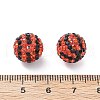 Polymer Clay Rhinestone Beads PORC-A027-01B-3