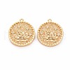 Brass Micro Pave Clear Cubic Zirconia Pendants KK-S364-124-1