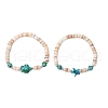 Sea Turtles and Starfish Natural Freshwater Shell Beads Bracelets BJEW-JB11884-3