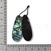 2Pcs Natural Abalone Shell/Paua Shell Pendants SHEL-A005-01B-3