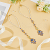 2Pcs Alloy Enamel Pendant Decorations HJEW-FH00008-5
