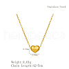 Stainless Steel Heart Pendant Necklaces for Women Daily Wear Stylish Jewelry XB4381-2-3