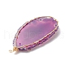 Natural Agate Slices Big Pendants PALLOY-JF01633-01-4