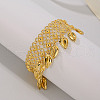Ramadan & Eid Mubarak Brass Leaf Pendant Anklets for Women's Holiday Party Jewelry XL7128-3