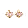 Brass Micro Pave Cubic Zirconia Pendants KK-A259-16G-1
