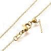 Stainless Steel Cable Chain Adjustable Slider Necklaces for Men Women NJEW-G160-01G-2