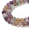 Natural Fluorite Bead Strands G-K153-B36-8mm-5