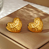 Stylish Stainless Steel Heart Stud Earrings TR6731-4