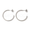 Non-Tarnish 304 Stainless Steel C-Shaped Stud Earrings for Women EJEW-Z066-06P-1